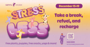 Stress Less Calendar Event Graphic