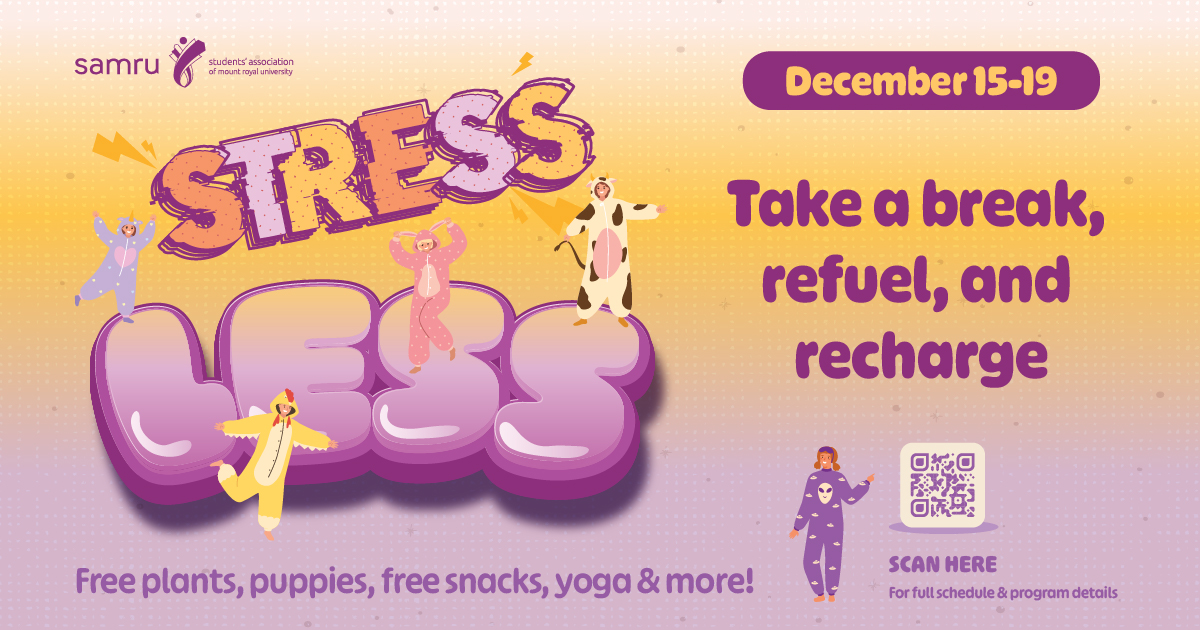 Stress Less Calendar Event Graphic